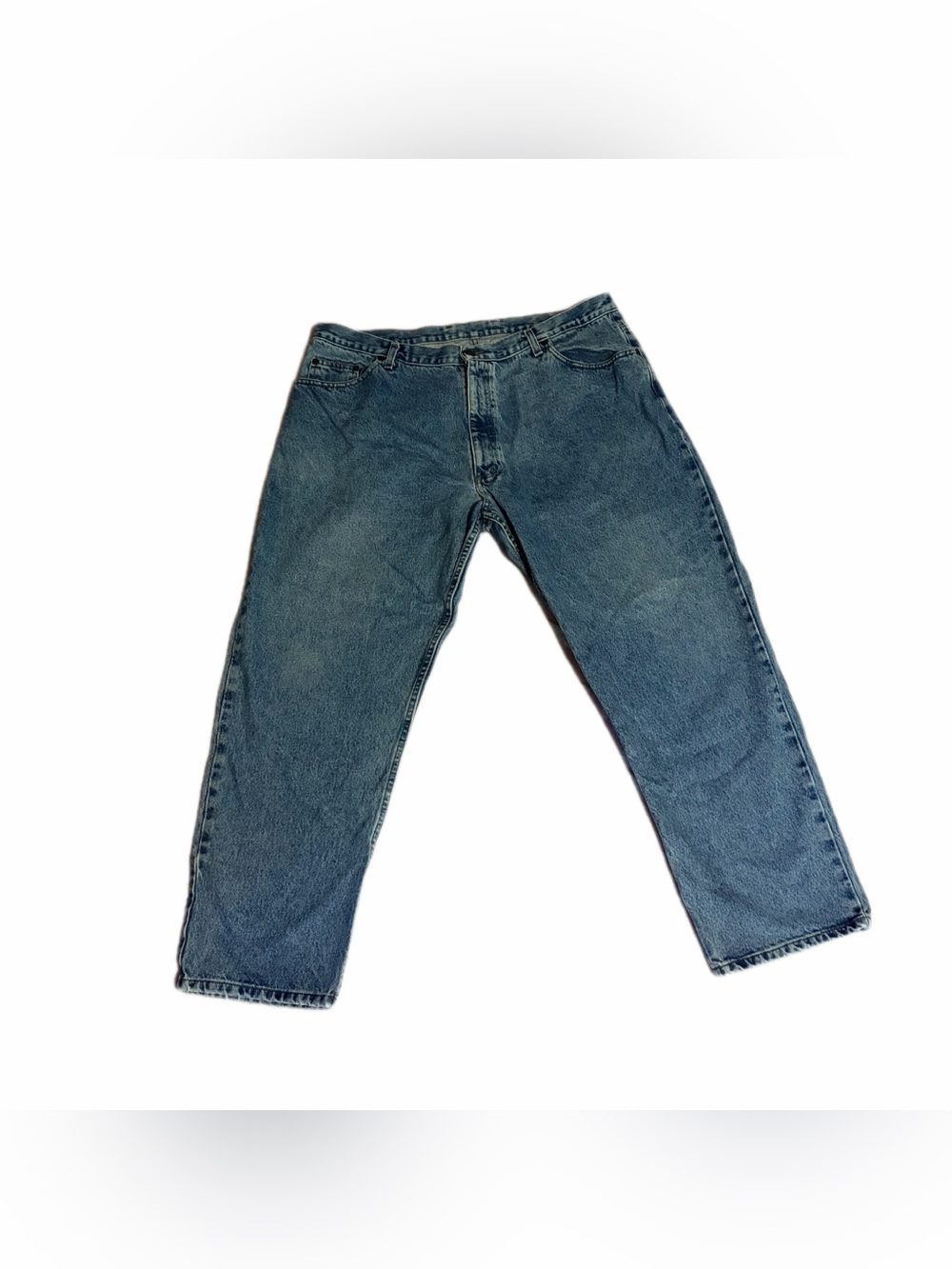 Men’s Plus Size 42x30 Bill Blass Straight-Leg Denim Jeans in Medium Blue